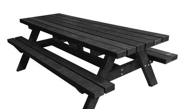 Picnic tables and park benches