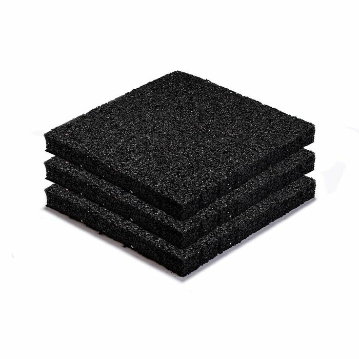 trillingsmatjes terras 10x10 cm 1 cm dik set 10 stuks Rubber